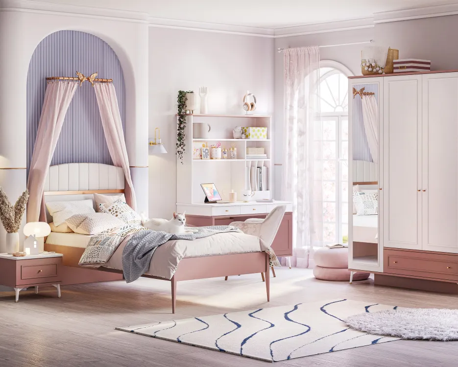 Take a closer look at the Dream Youth Room with its modern design that stands out with simple lines and soft colors...