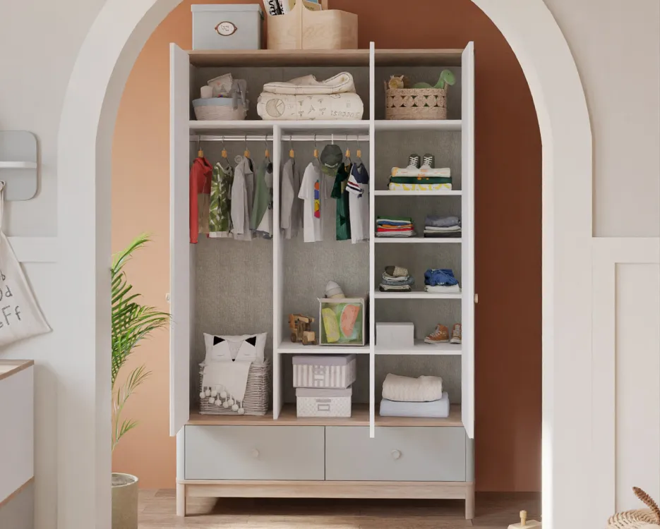 Bono Grey 3 Kapılı Dolap