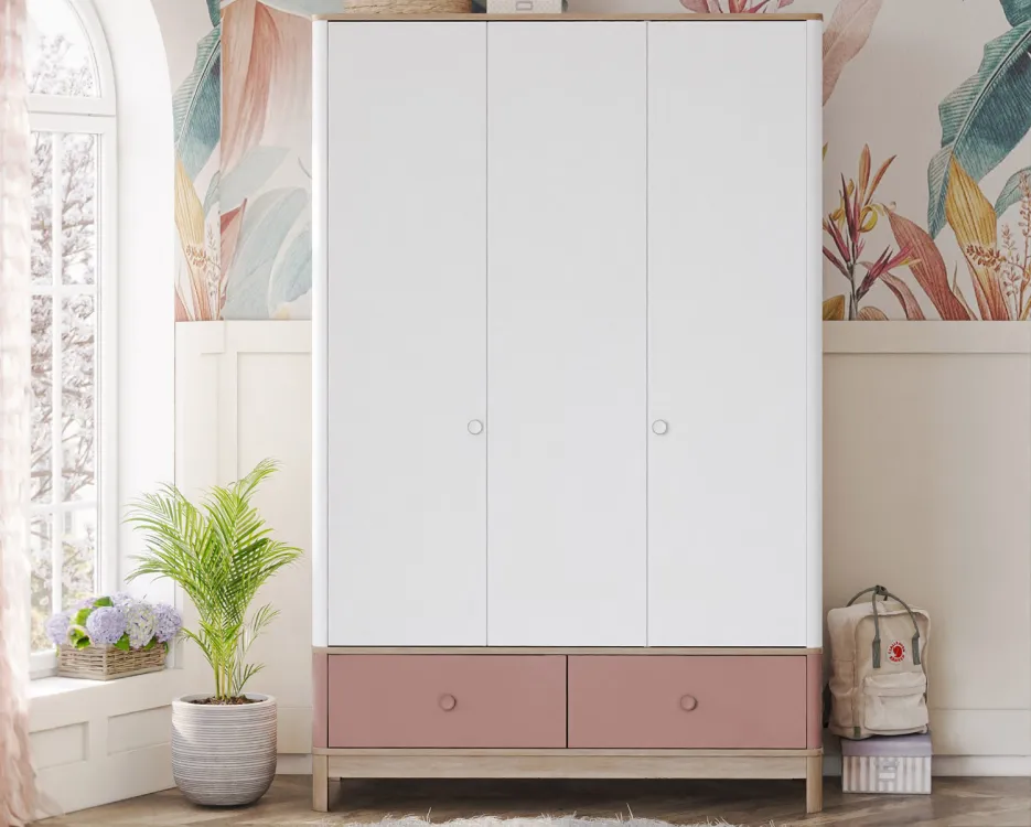 Bono Pink 3 Kapılı Dolap